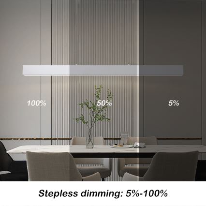 Brilagi - LED Prigušivi luster na sajli SLEEKLINE SMART LED/40W/230V 3000-6000K Wi-Fi Tuya bela + Daljinski upravljač