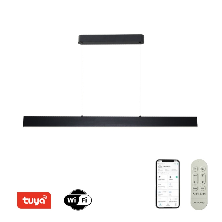 Brilagi - LED Prigušivi luster na sajli SLEEKLINE SMART LED/40W/230V 3000-6000K Wi-Fi Tuya crno + Daljinski upravljač