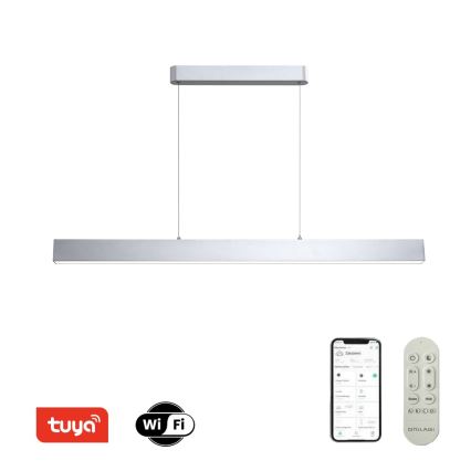 Brilagi - LED Prigušivi luster na sajli SLEEKLINE SMART LED/40W/230V 3000-6000K Wi-Fi Tuya srebrno + Daljinski upravljač