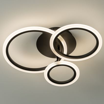 Brilagi - LED Prigušivi nadgradni luster ORBITS LED/40W/230V 3000-6500K crno + Daljinski upravljač