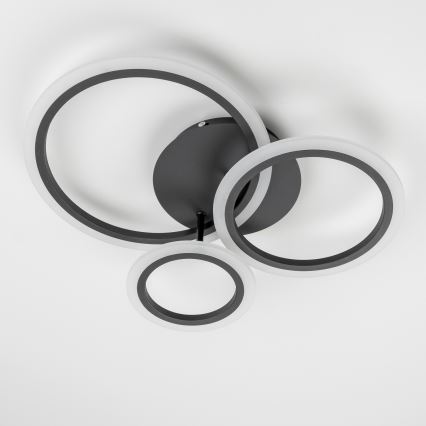 Brilagi - LED Prigušivi nadgradni luster ORBITS LED/40W/230V 3000-6500K crno + Daljinski upravljač