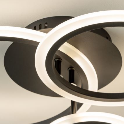 Brilagi - LED Prigušivi nadgradni luster ORBITS LED/40W/230V 3000-6500K crno + Daljinski upravljač