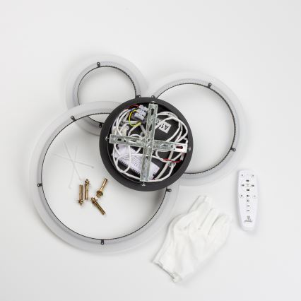 Brilagi - LED Prigušivi nadgradni luster ORBITS LED/40W/230V 3000-6500K crno + Daljinski upravljač