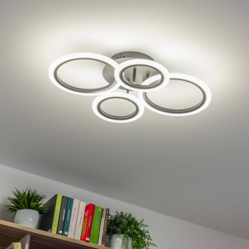 Brilagi - LED Prigušivi nadgradni luster ORBITS LED/50W/230V 3000-6500K Antracit + Daljinski upravljač