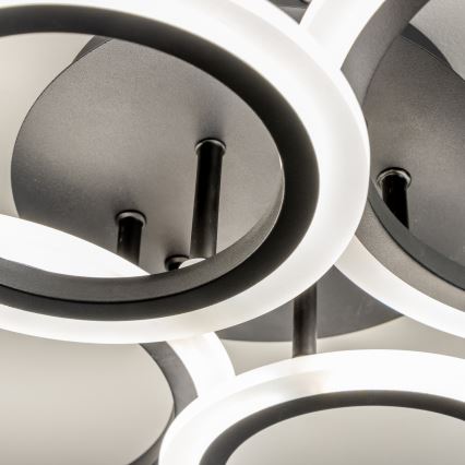 Brilagi - LED Prigušivi nadgradni luster ORBITS LED/50W/230V 3000-6500K Antracit + Daljinski upravljač