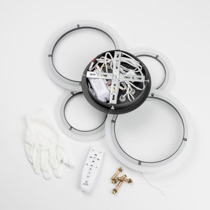 Brilagi - LED Prigušivi nadgradni luster ORBITS LED/50W/230V 3000-6500K Antracit + Daljinski upravljač