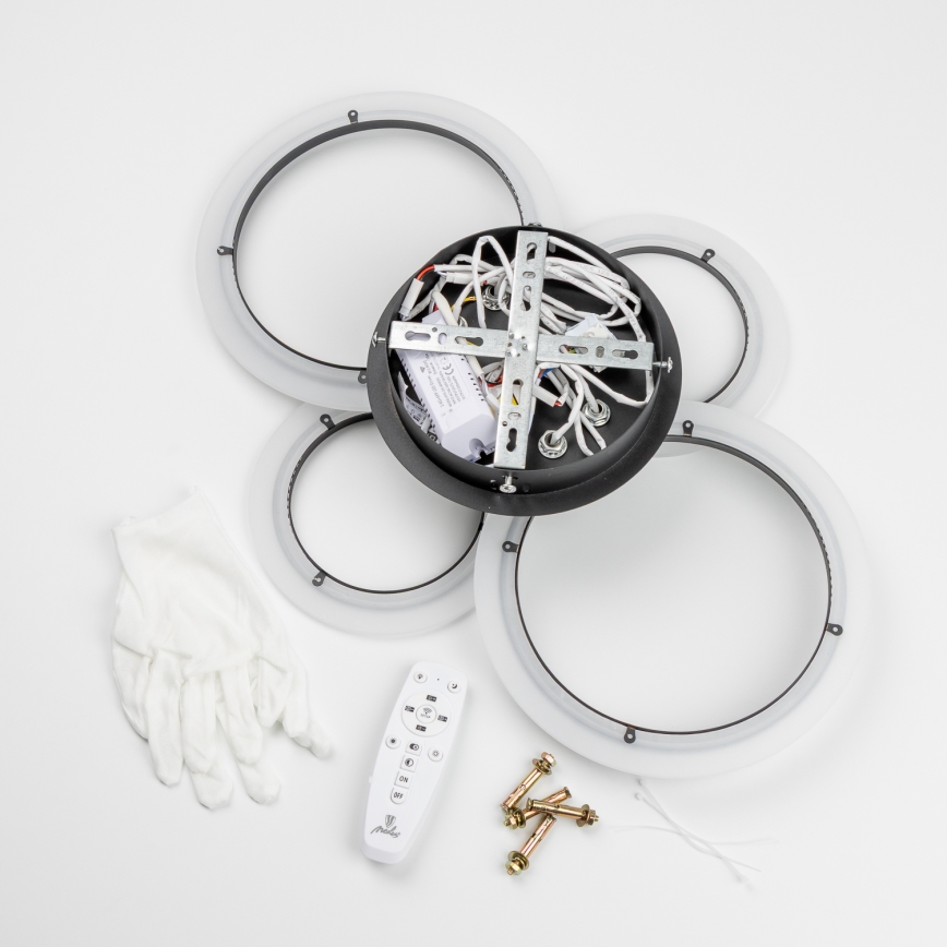 Brilagi - LED Prigušivi nadgradni luster ORBITS LED/50W/230V 3000-6500K Antracit + Daljinski upravljač