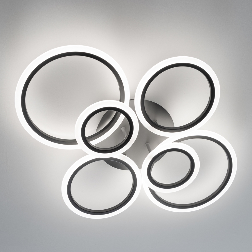 Brilagi - LED Prigušivi nadgradni luster ORBITS LED/85W/230V 3000-6500K Antracit + Daljinski upravljač