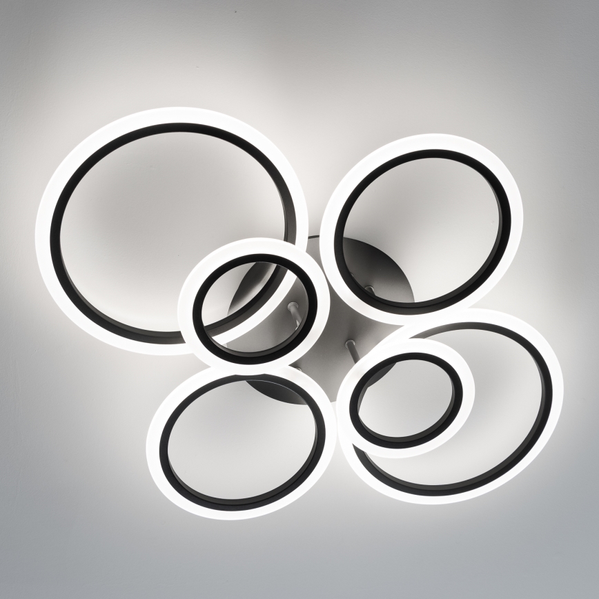 Brilagi - LED Prigušivi nadgradni luster ORBITS LED/85W/230V 3000-6500K crno + Daljinski upravljač