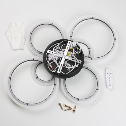 Brilagi - LED Prigušivi nadgradni luster ORBITS LED/85W/230V 3000-6500K crno + Daljinski upravljač