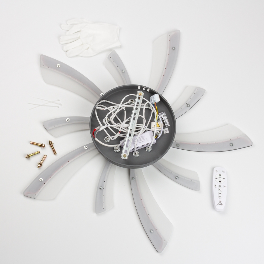 Brilagi - LED Prigušivi nadgradni luster TWIST LED/55W/230V 3000-6500K Antracit + Daljinski upravljač