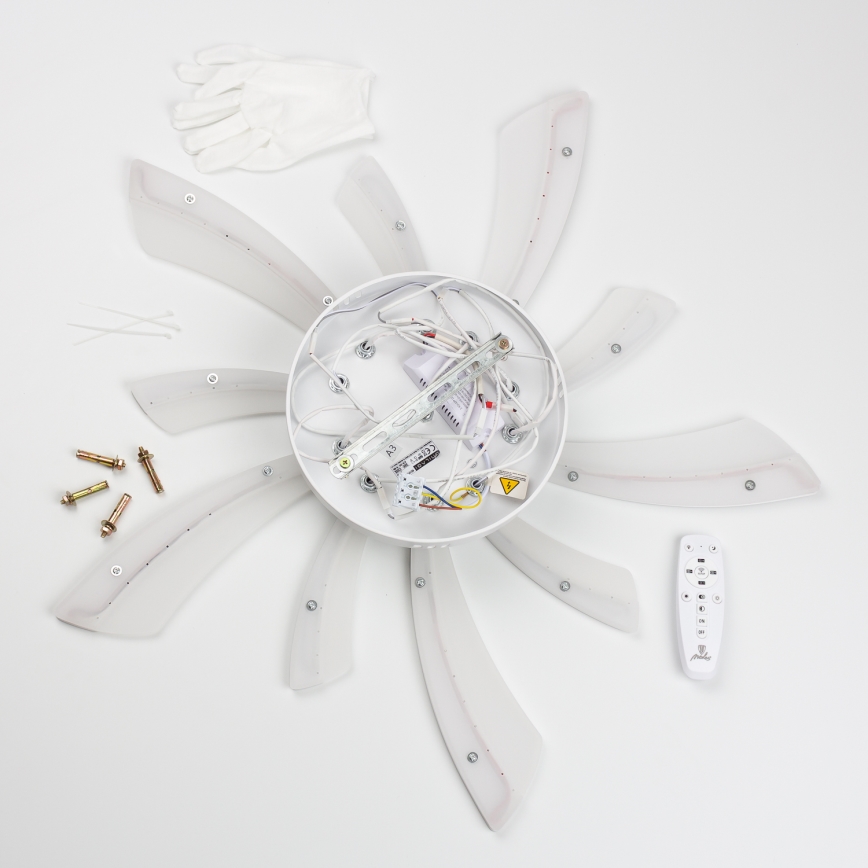 Brilagi - LED Prigušivi nadgradni luster TWIST LED/55W/230V 3000-6500K bela + Daljinski upravljač