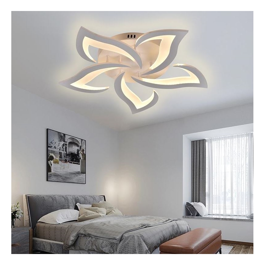 Brilagi - LED Prigušivi nadgradni luster TWIST LED/55W/230V 3000-6500K bela + Daljinski upravljač