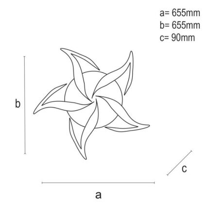 Brilagi - LED Prigušivi nadgradni luster TWIST LED/55W/230V 3000-6500K bela + Daljinski upravljač