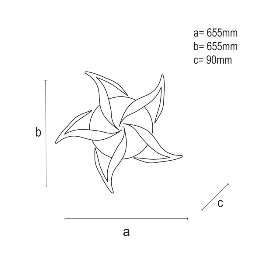 Brilagi - LED Prigušivi nadgradni luster TWIST LED/55W/230V 3000-6500K bela + Daljinski upravljač