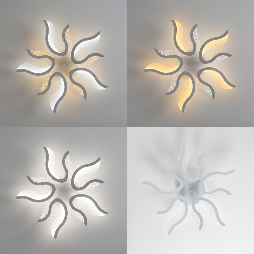 Brilagi - LED Prigušivi nadgradni luster TWIST LED/65W/230V 3000-6500K bela + Daljinski upravljač