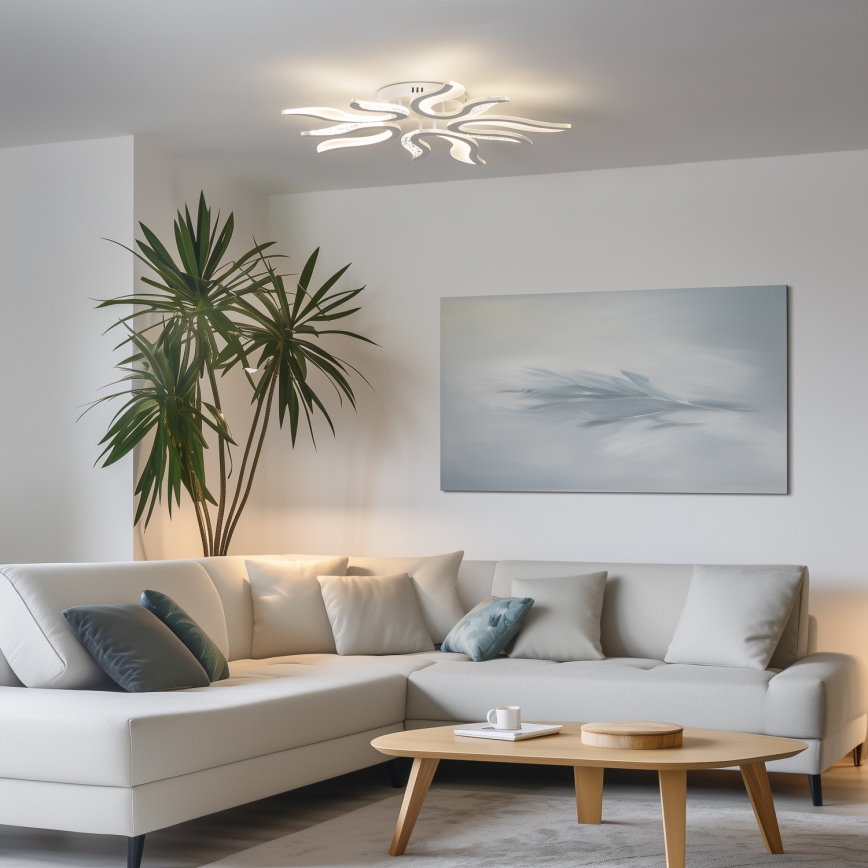 Brilagi - LED Prigušivi nadgradni luster TWIST LED/65W/230V 3000-6500K bela + Daljinski upravljač