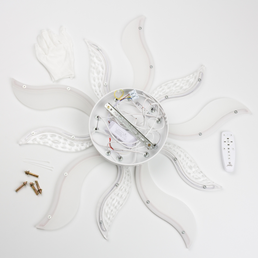 Brilagi - LED Prigušivi nadgradni luster TWIST LED/65W/230V 3000-6500K bela + Daljinski upravljač