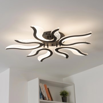 Brilagi - LED Prigušivi nadgradni luster TWIST LED/65W/230V 3000-6500K crno + Daljinski upravljač