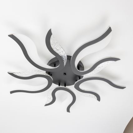 Brilagi - LED Prigušivi nadgradni luster TWIST LED/65W/230V 3000-6500K crno + Daljinski upravljač