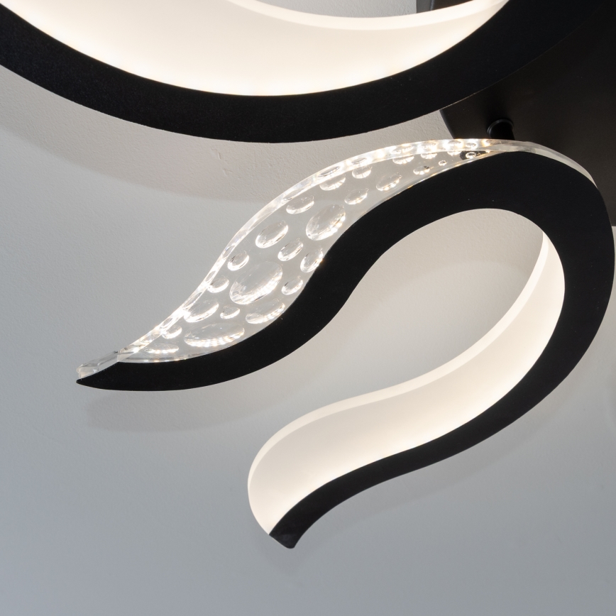 Brilagi - LED Prigušivi nadgradni luster TWIST LED/65W/230V 3000-6500K crno + Daljinski upravljač