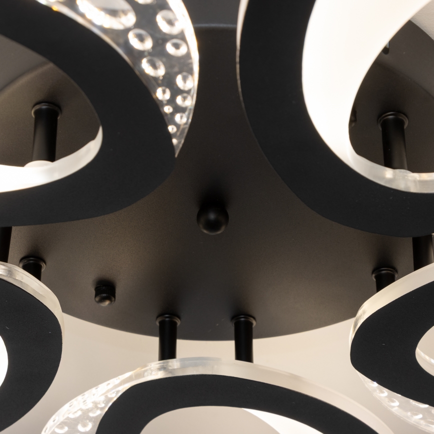 Brilagi - LED Prigušivi nadgradni luster TWIST LED/65W/230V 3000-6500K crno + Daljinski upravljač