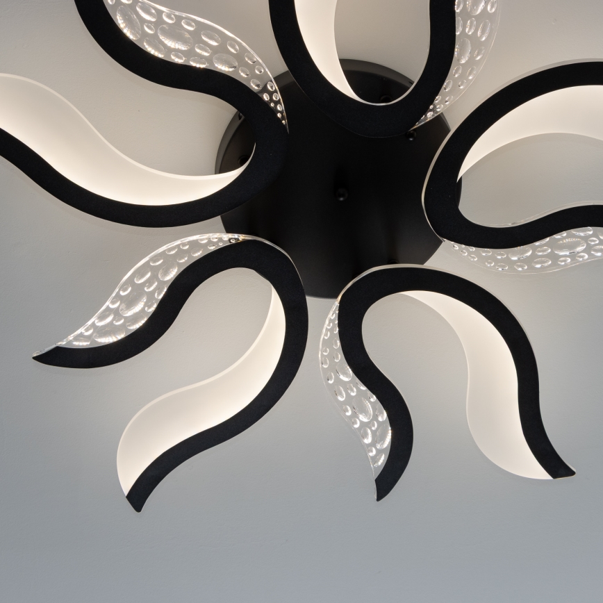 Brilagi - LED Prigušivi nadgradni luster TWIST LED/65W/230V 3000-6500K crno + Daljinski upravljač
