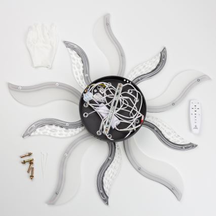Brilagi - LED Prigušivi nadgradni luster TWIST LED/65W/230V 3000-6500K crno + Daljinski upravljač