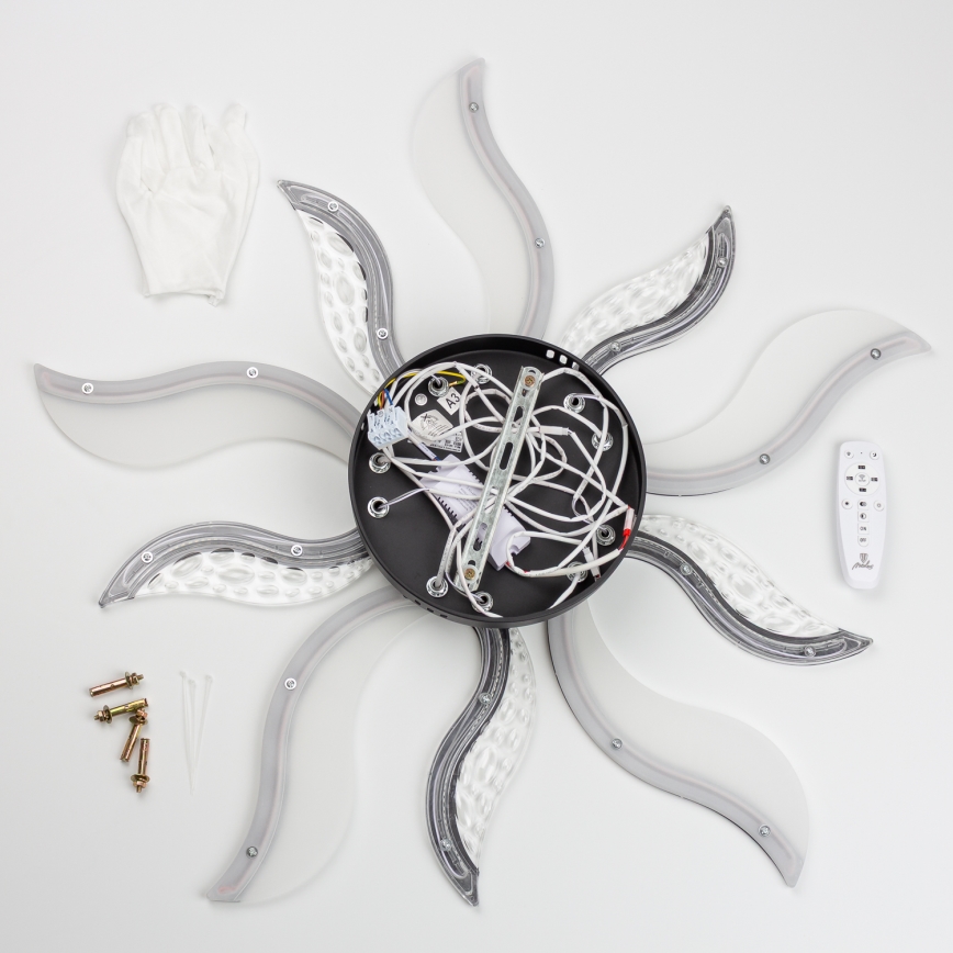 Brilagi - LED Prigušivi nadgradni luster TWIST LED/65W/230V 3000-6500K crno + Daljinski upravljač