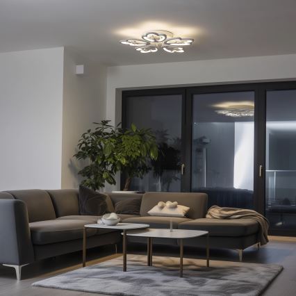 Brilagi - LED Prigušivi nadgradni luster TWIST LED/80W/230V 3000-6500K bela + Daljinski upravljač