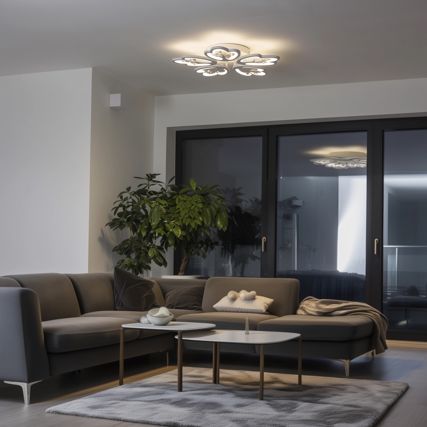 Brilagi - LED Prigušivi nadgradni luster TWIST LED/80W/230V 3000-6500K bela + Daljinski upravljač