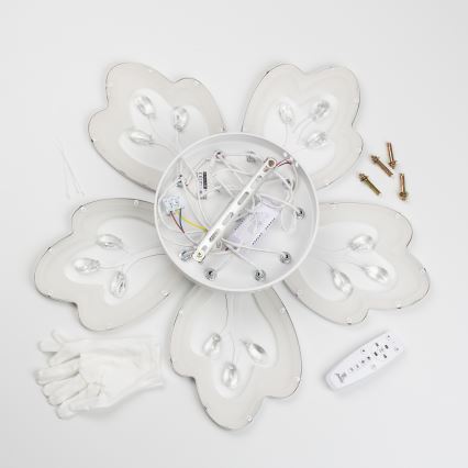 Brilagi - LED Prigušivi nadgradni luster TWIST LED/80W/230V 3000-6500K bela + Daljinski upravljač