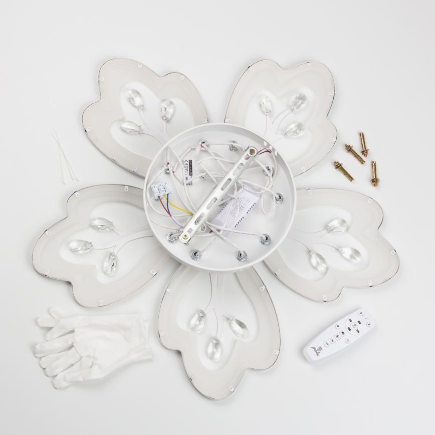 Brilagi - LED Prigušivi nadgradni luster TWIST LED/80W/230V 3000-6500K bela + Daljinski upravljač