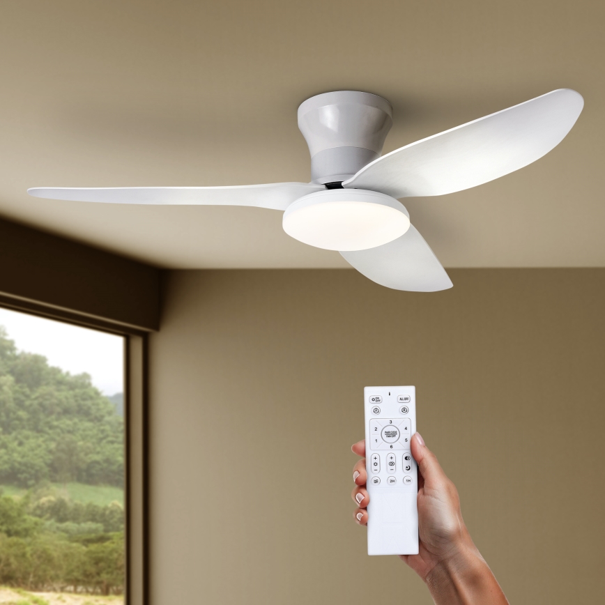 Brilagi - LED Prigušivi plafonski ventilator LED/30W/230V 3000-6500K bela + Daljinski upravljač