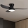 Brilagi - LED Prigušivi plafonski ventilator LED/30W/230V 3000-6500K crno + Daljinski upravljač