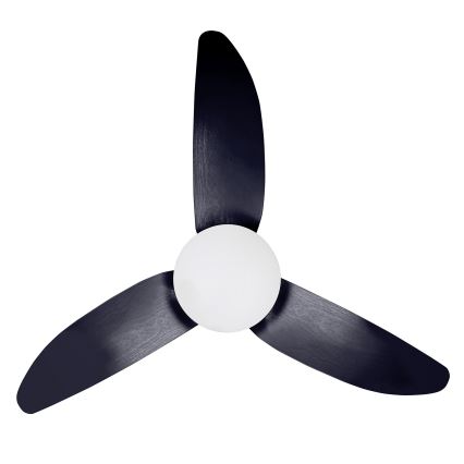 Brilagi - LED Prigušivi plafonski ventilator LED/30W/230V 3000-6500K crno + Daljinski upravljač