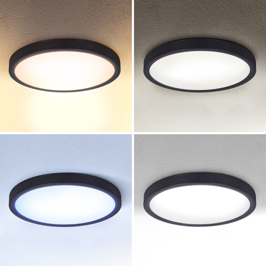 Brilagi - LED Prigušiva plafonjera ESTELA LED/36W/230V 3000-6500K ø 30 cm crno + Daljinski upravljač