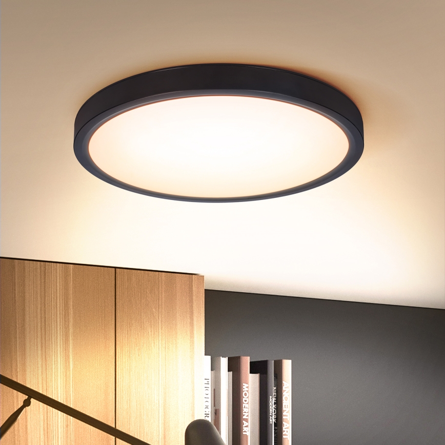 Brilagi - LED Prigušiva plafonjera ESTELA LED/36W/230V 3000-6500K ø 30 cm crno + Daljinski upravljač