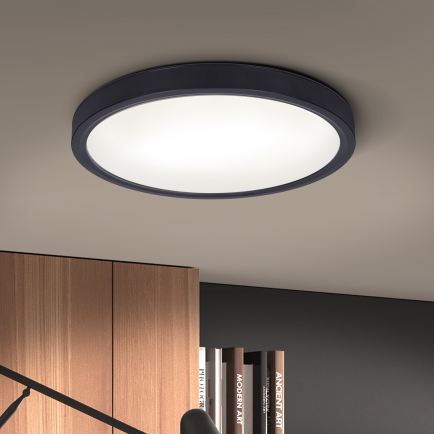 Brilagi - LED Prigušiva plafonjera ESTELA LED/36W/230V 3000-6500K ø 30 cm crno + Daljinski upravljač