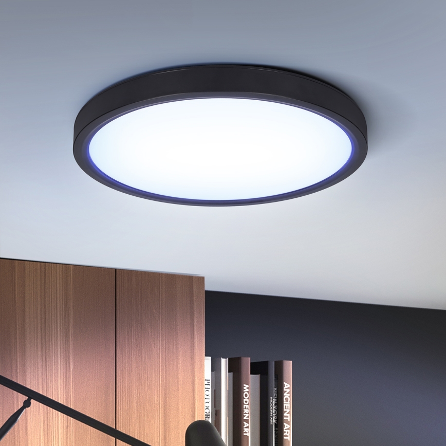 Brilagi - LED Prigušiva plafonjera ESTELA LED/36W/230V 3000-6500K ø 30 cm crno + Daljinski upravljač