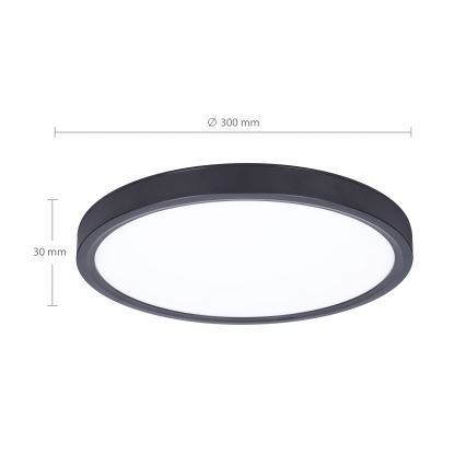 Brilagi - LED Prigušiva plafonjera ESTELA LED/36W/230V 3000-6500K ø 30 cm crno + Daljinski upravljač