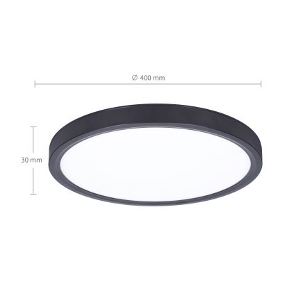Brilagi - LED Prigušiva plafonjera ESTELA LED/48W/230V 3000-6500K ø 40 cm crno + Daljinski upravljač