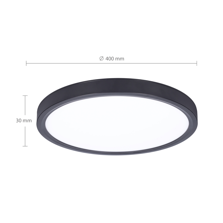 Brilagi - LED Prigušiva plafonjera ESTELA LED/48W/230V 3000-6500K ø 40 cm crno + Daljinski upravljač