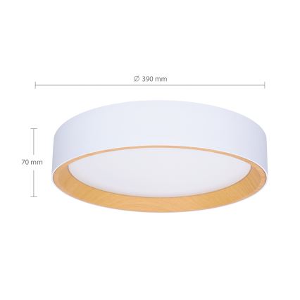 Brilagi - LED Prigušiva plafonjera LARIOS LED/48W/230V 3000-6500K ø 39 cm bela + Daljinski upravljač
