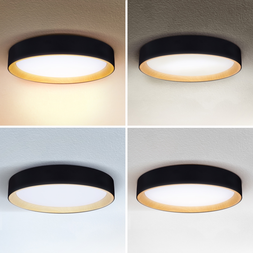 Brilagi - LED Prigušiva plafonjera LARIOS LED/48W/230V 3000-6500K ø 39 cm crno + Daljinski upravljač