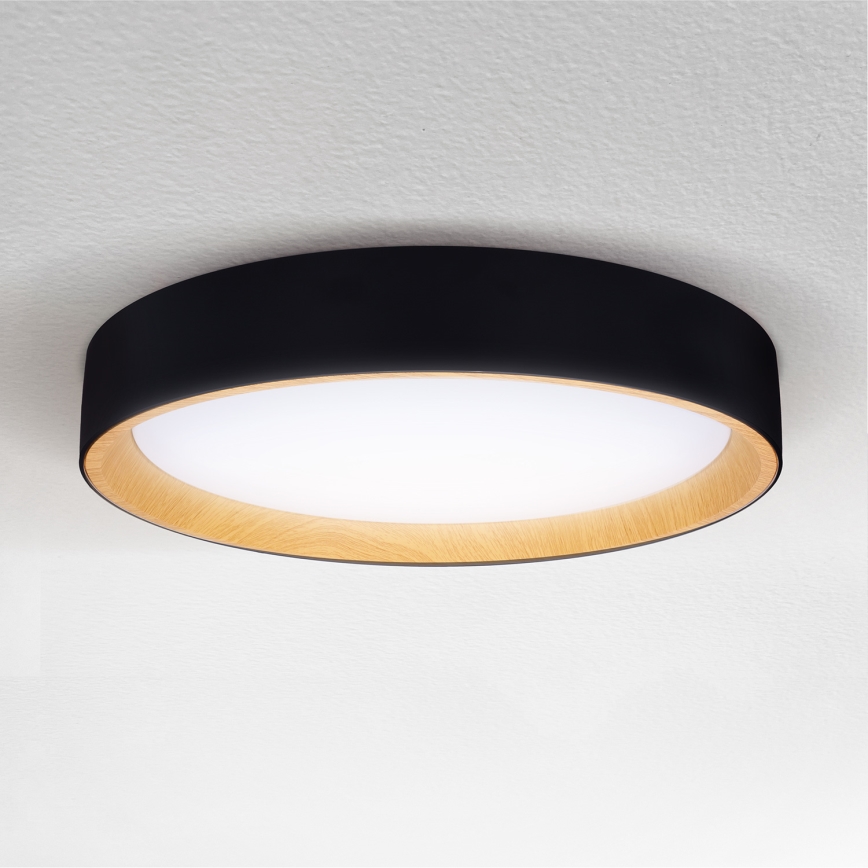Brilagi - LED Prigušiva plafonjera LARIOS LED/48W/230V 3000-6500K ø 39 cm crno + Daljinski upravljač