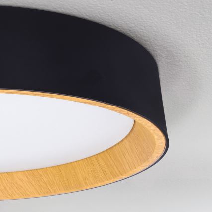 Brilagi - LED Prigušiva plafonjera LARIOS LED/48W/230V 3000-6500K ø 39 cm crno + Daljinski upravljač