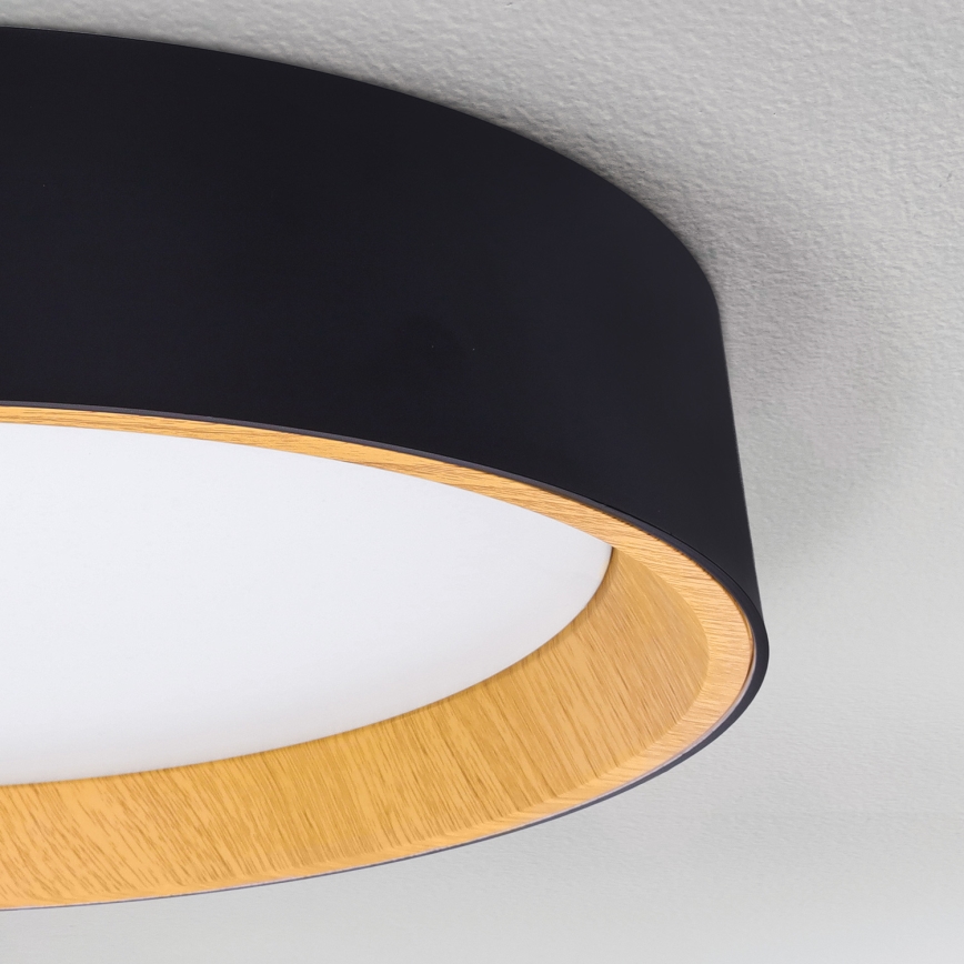 Brilagi - LED Prigušiva plafonjera LARIOS LED/48W/230V 3000-6500K ø 39 cm crno + Daljinski upravljač