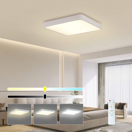 Brilagi - LED Prigušiva plafonjera POOL LED/48W/230V 3000-6000K 50x50 cm bela + Daljinski upravljač