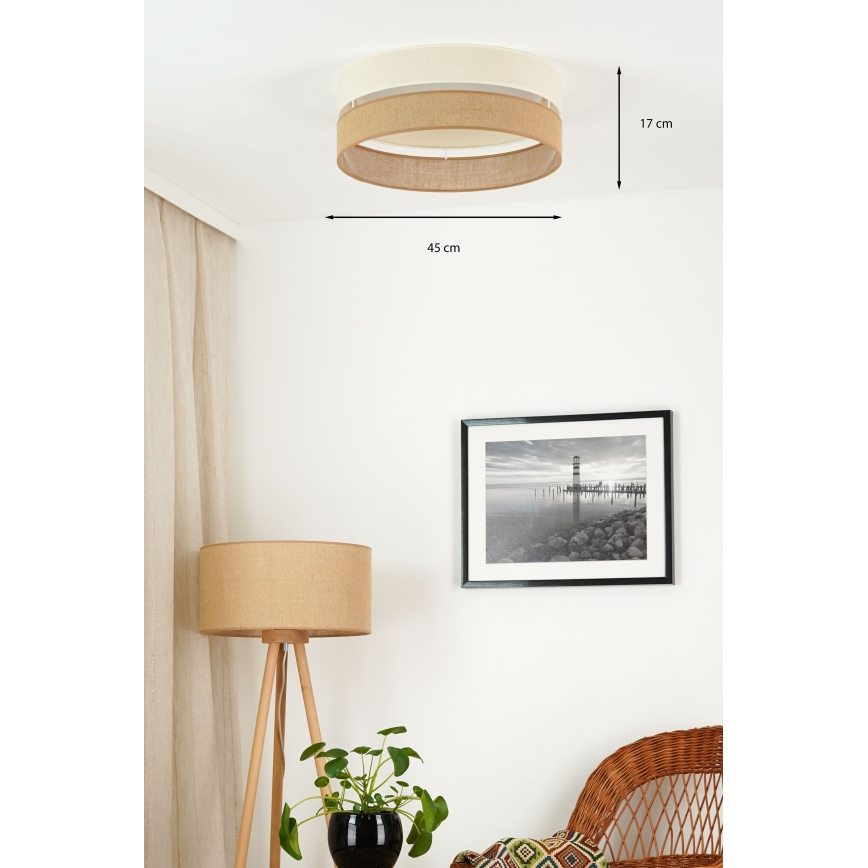 Brilagi - LED Prigušiva plafonjera ROYAL YUTE LED/24W/230V pr. 45 cm 3000/4000/6500K bež/kremasta  + Daljinski upravljač